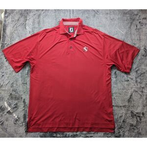 Footjoy FJ Short Sleeve Polo Shirt Men's Size XL Red